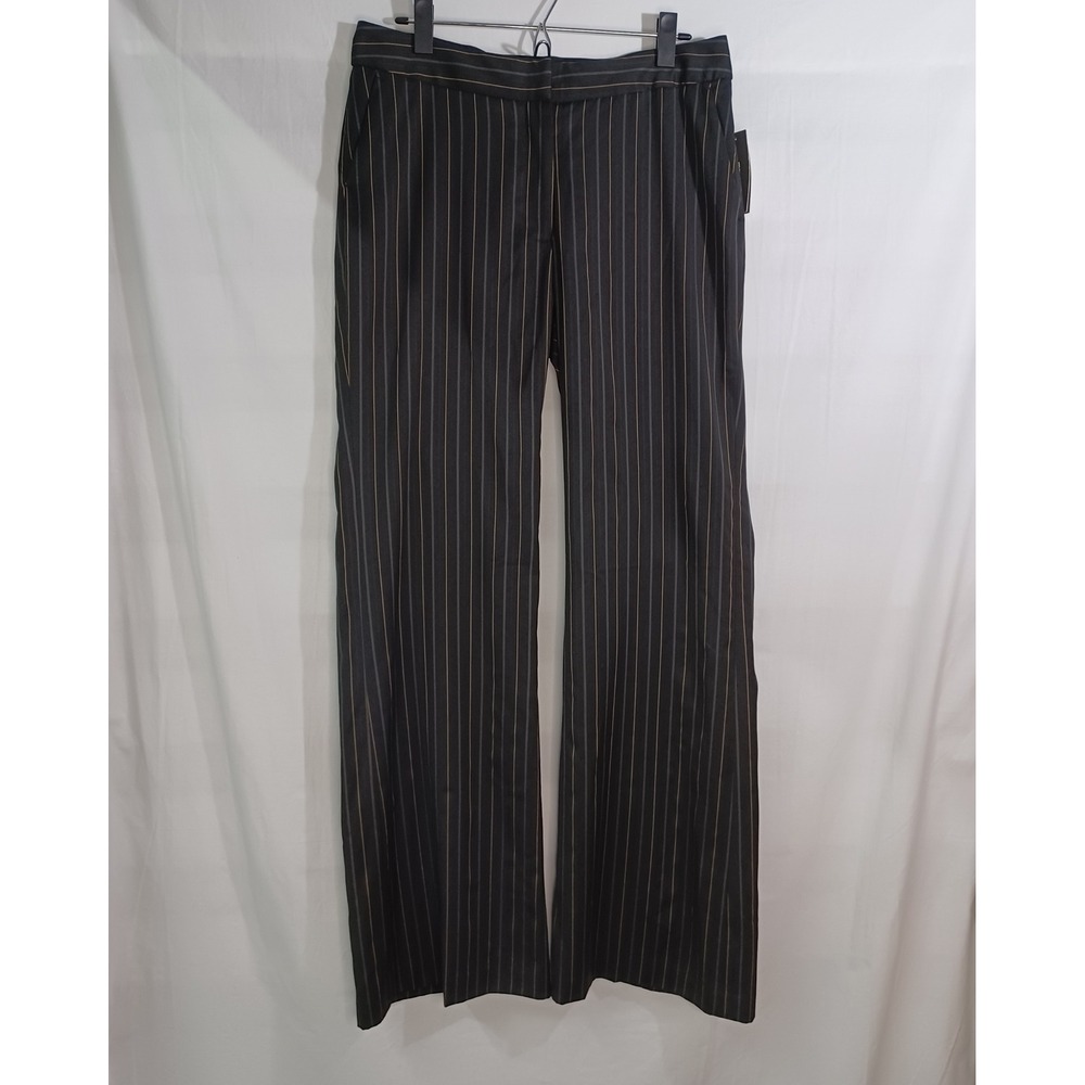 Women's Maxime NWT 34 Long Length Wide Leg Pinstripe Greta Fit Pant Size 10